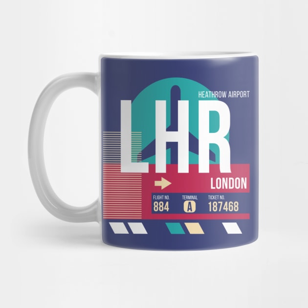 London Heathrow (LHR) Airport Code Baggage Tag E by SLAG_Creative